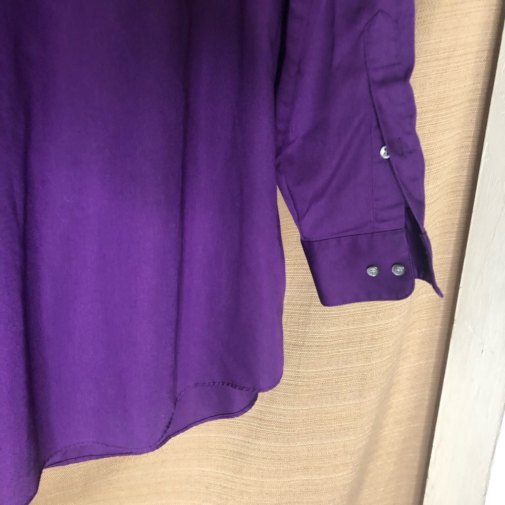 Mens Tall Van Huesen Purple Dress Shirt Neck 16.5. 35/36 - Picture 5 of 5